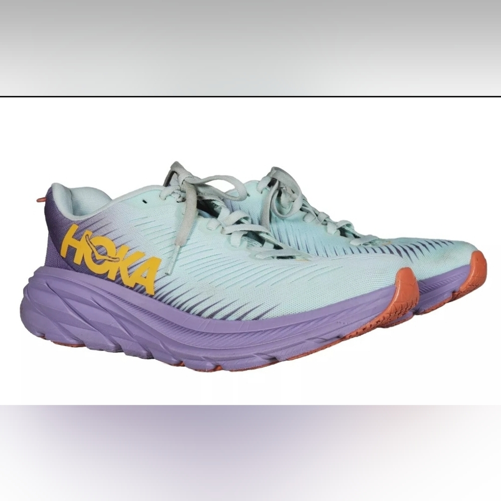 Hoka One RINCON 3 Running Shoe Sneaker Blue Glass / Chalk Violet Women US 10 B
